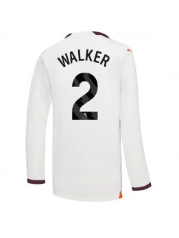 Moški Nogometna dresi replika Manchester City Kyle Walker #2 Gostujoči 2023-24 Dolgi rokav